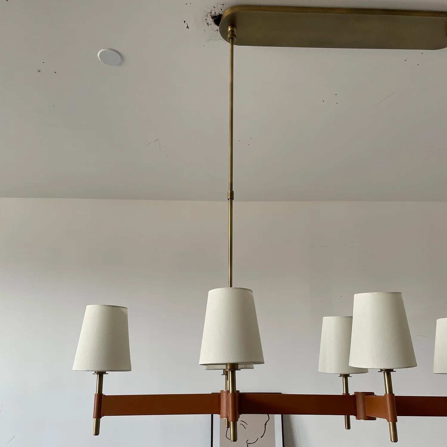 Bramley Leather & Copper Chandelier