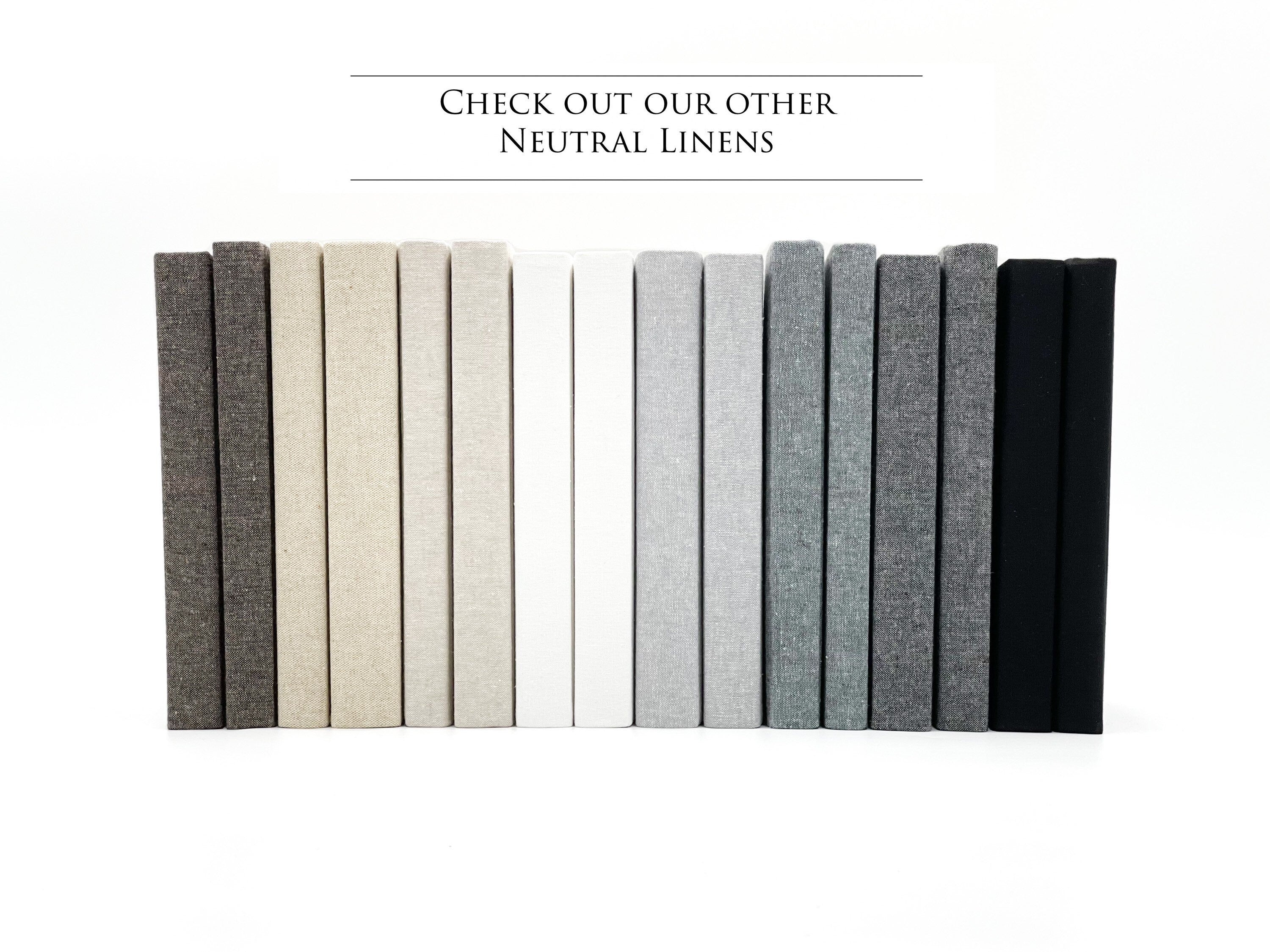 Espresso Linen Covered Decorative Books