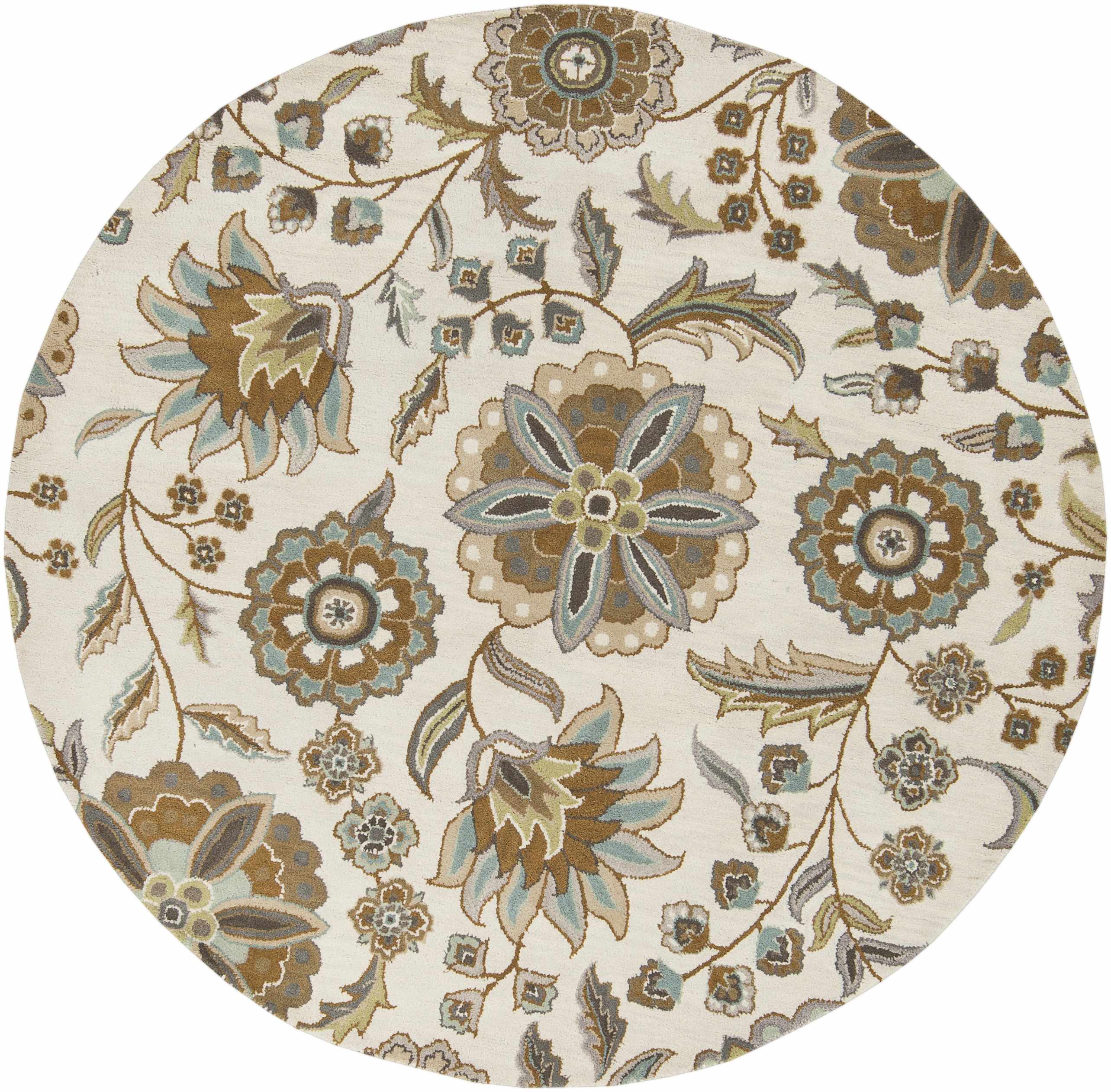 Mack Floral Wool Area Carpet