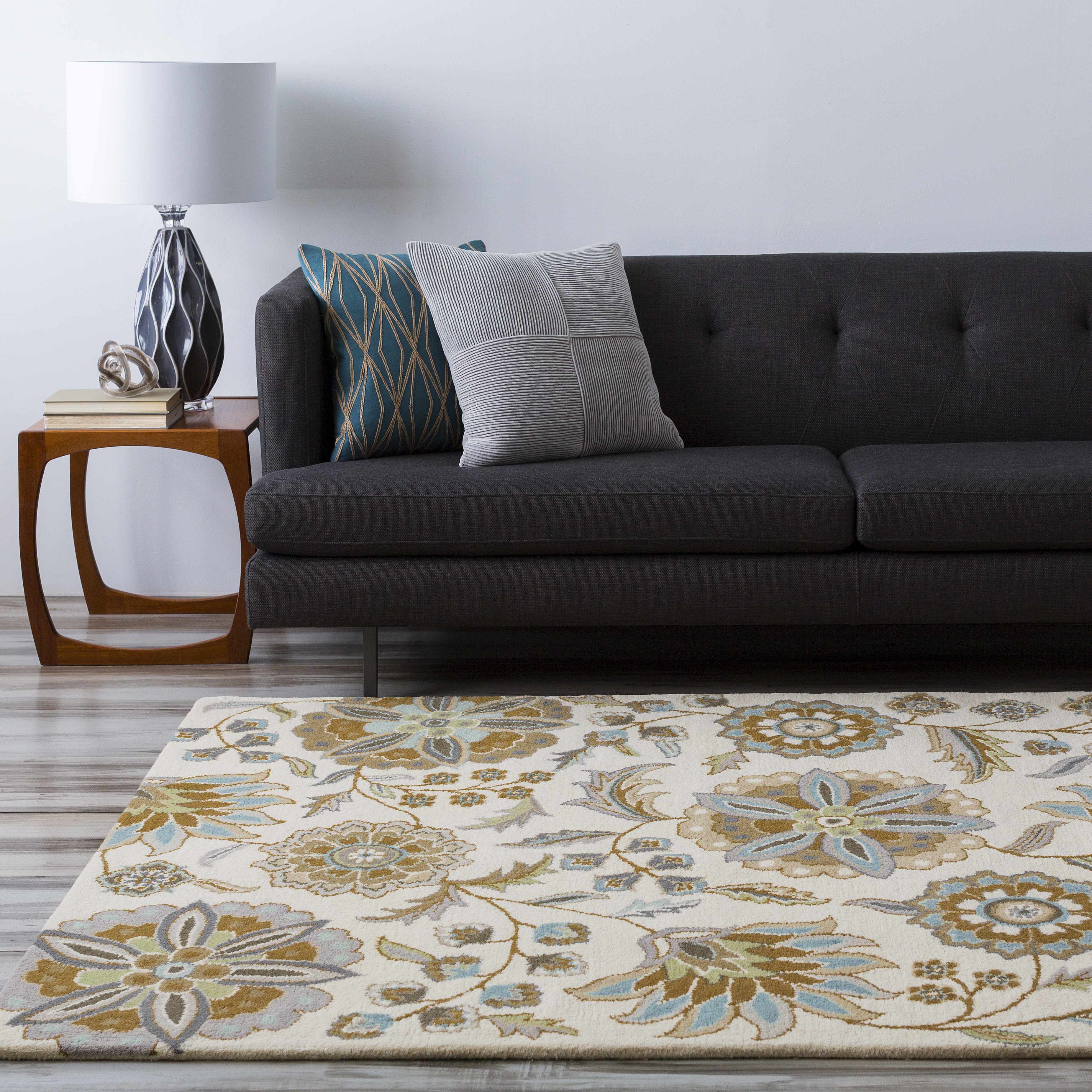 Mack Floral Wool Area Carpet