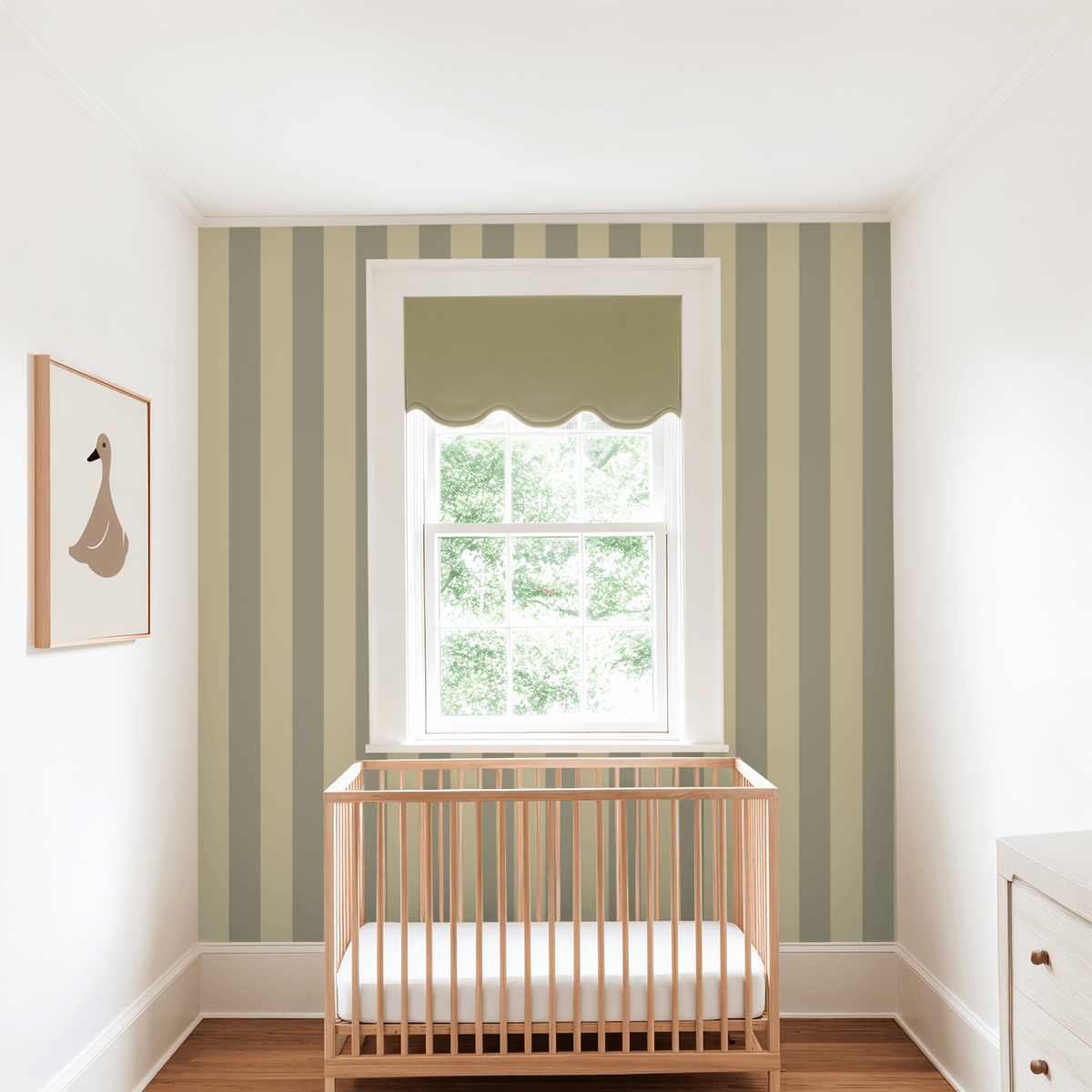 Simply Stripes (Olive) Wallpaper