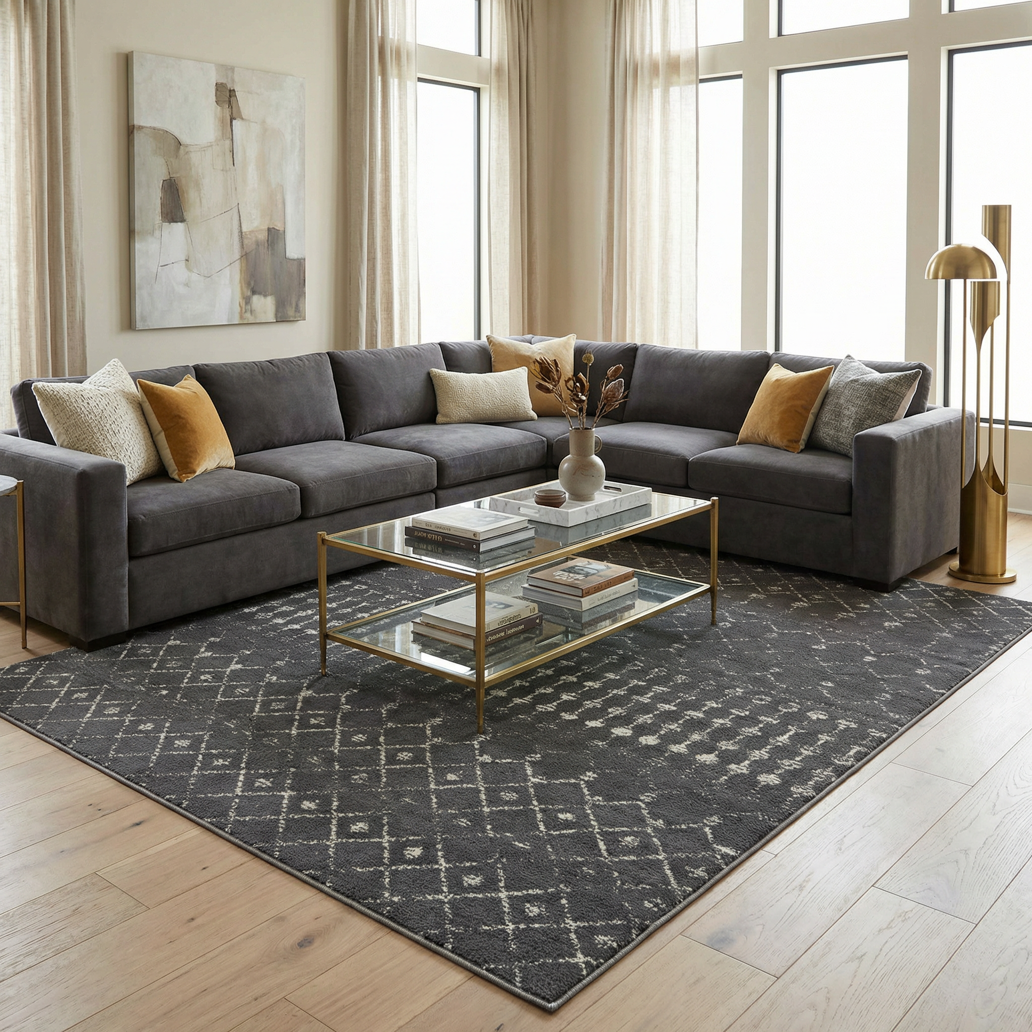 Tigrican Charcoal 2329 Area Rug - Clearance