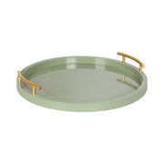 Halsey Wood Round Decorative Tray