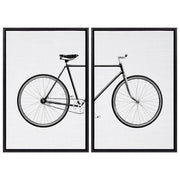 Sylvie Bicycle Framed Canvas by Simon Te of Tai Prints