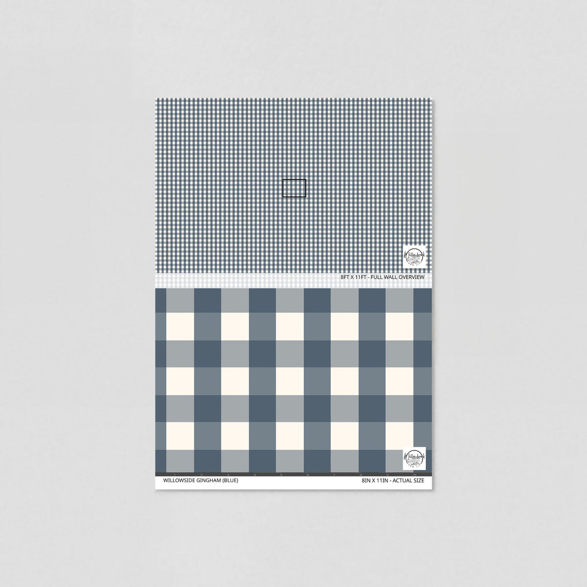 Willowside Gingham (Blue) Wallpaper