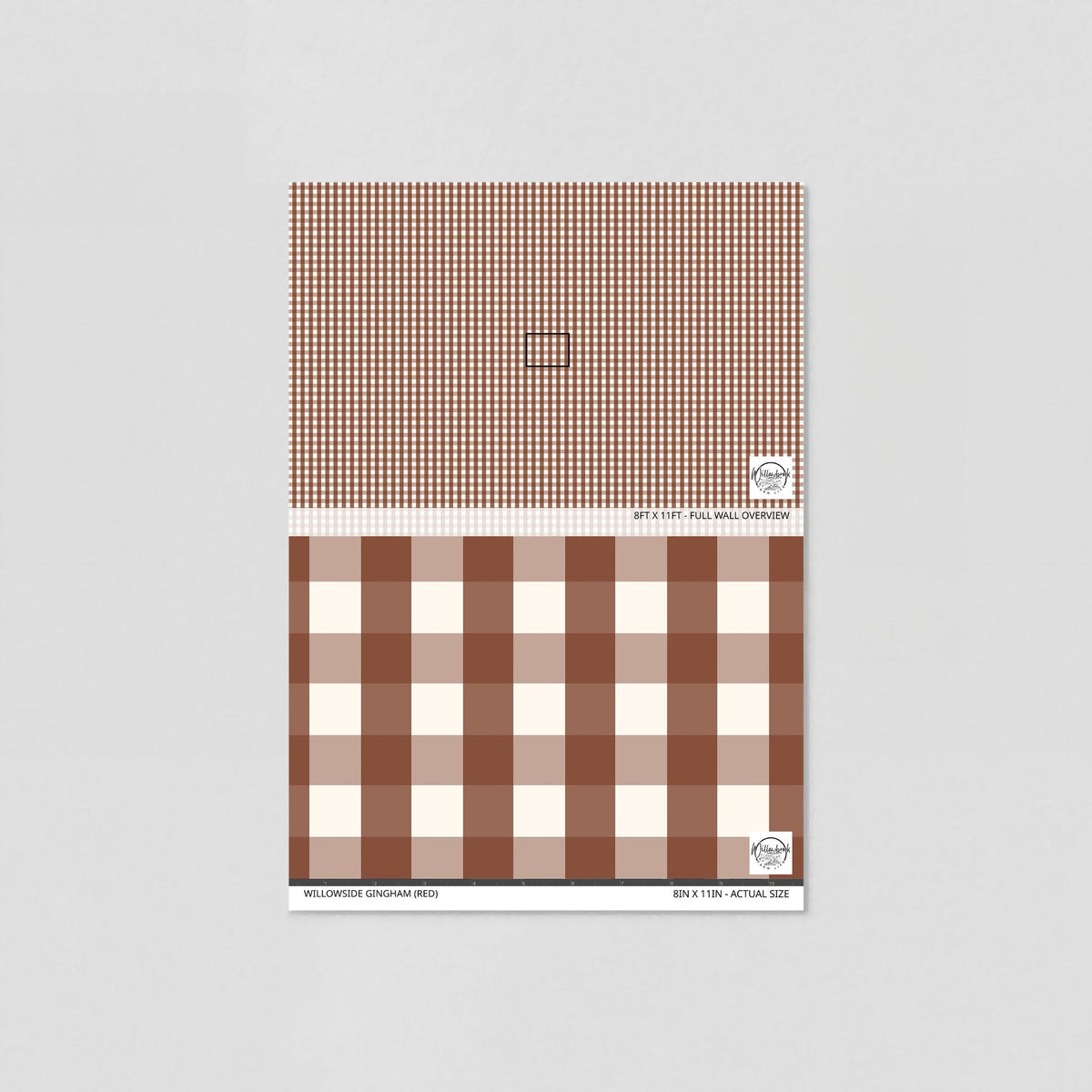 Willowside Gingham (Red) Wallpaper