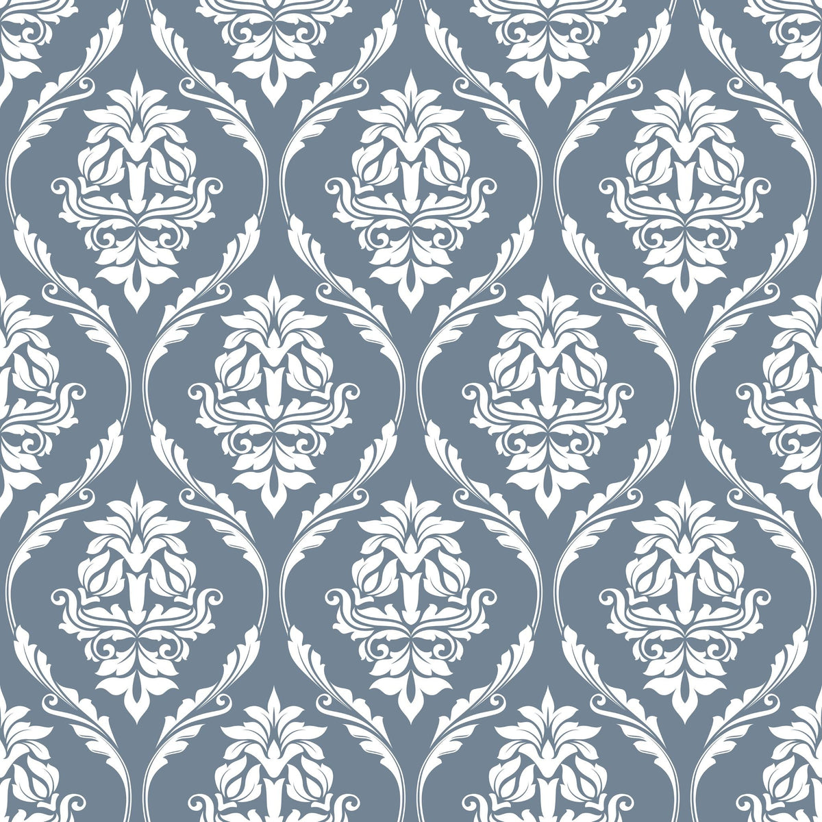 Farmhouse Revival (Blue) Wallpaper