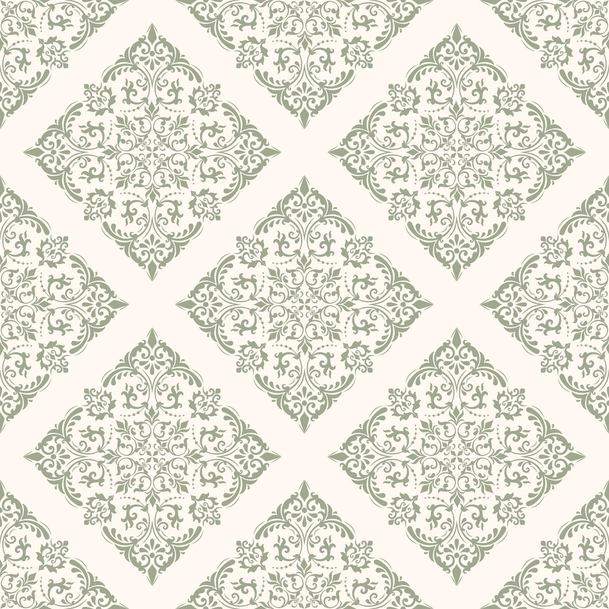 Thrifted Meadow (Sage) Wallpaper