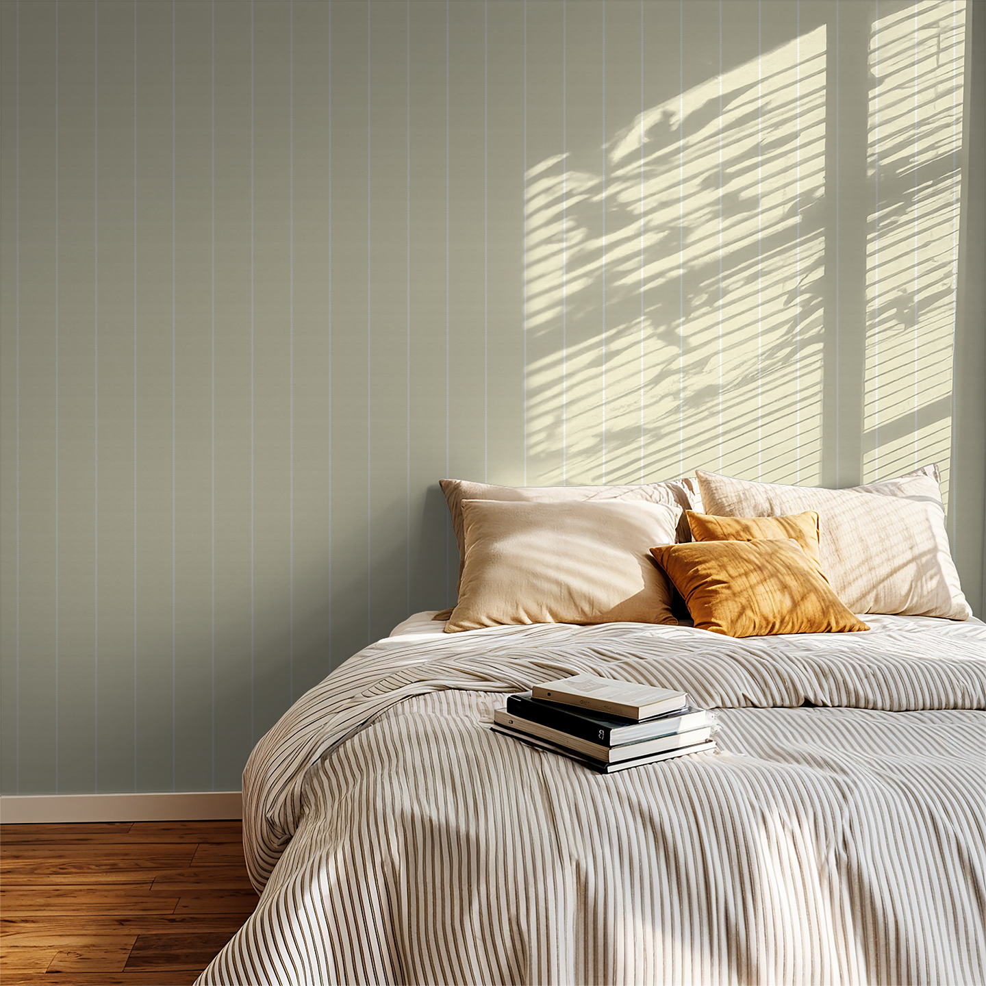 Pinstripe Dot (Yellow) Wallpaper