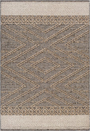 Beige Charcoal Areli Outdoor Area Rug