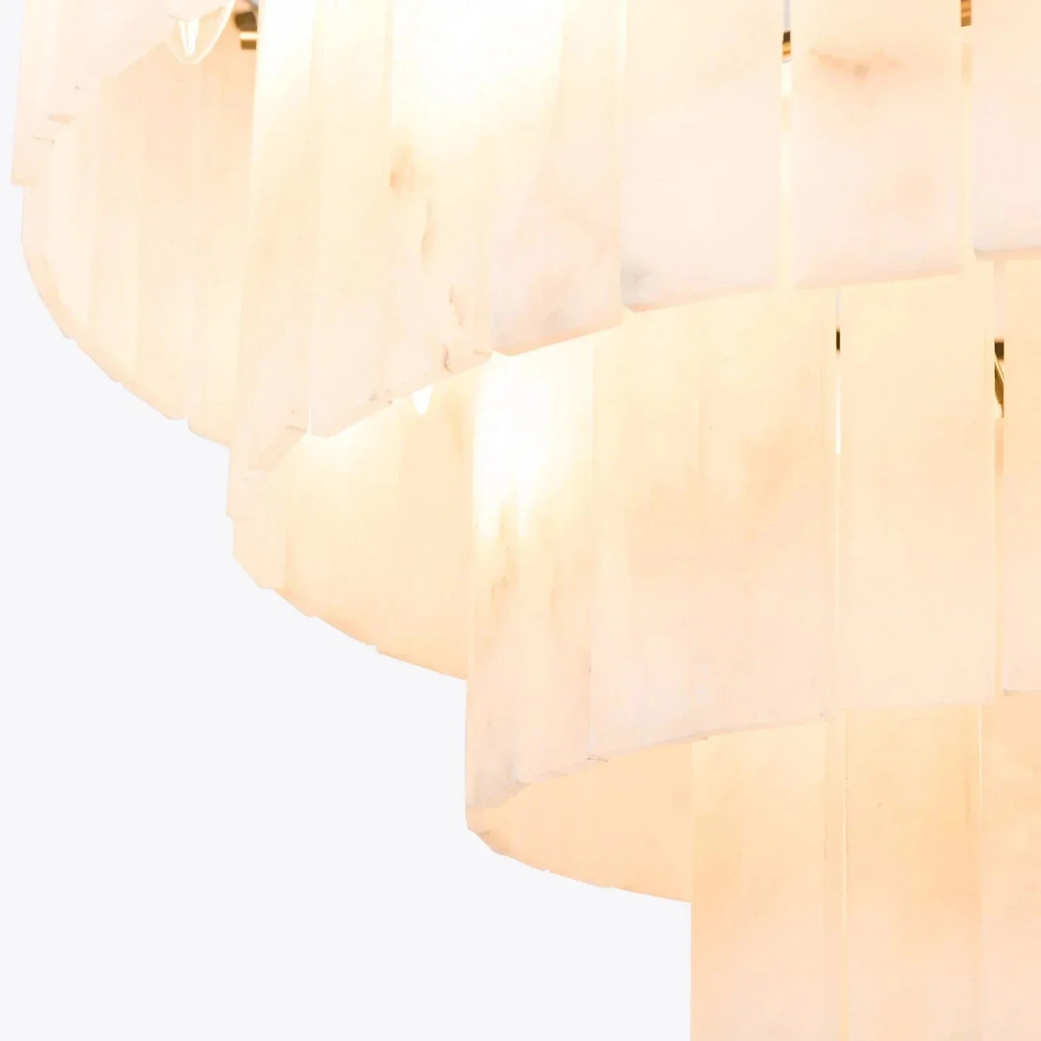 Tiered Natural Alabaster Chandelier