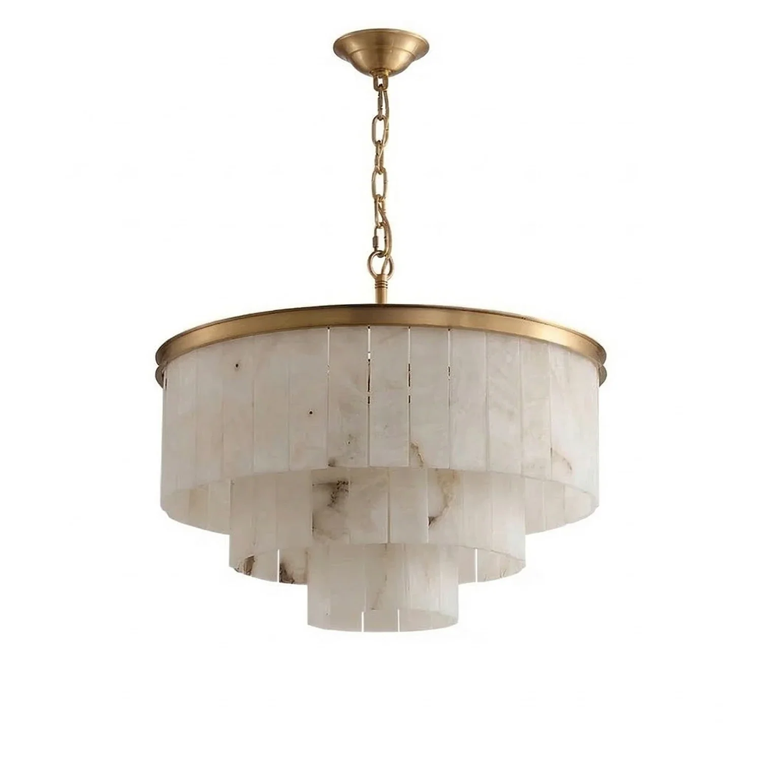 Tiered Natural Alabaster Chandelier