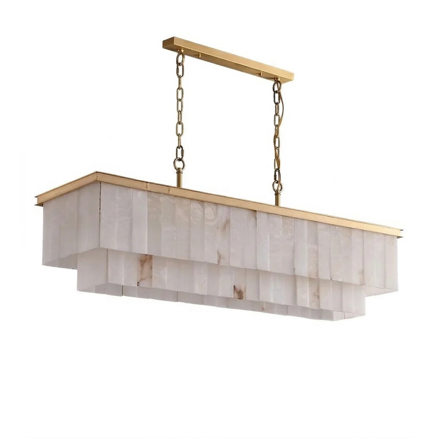Tiered Natural Alabaster Chandelier