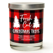 Fresh Cut Christmas Trees, Fraser Fir, Christmas Candle