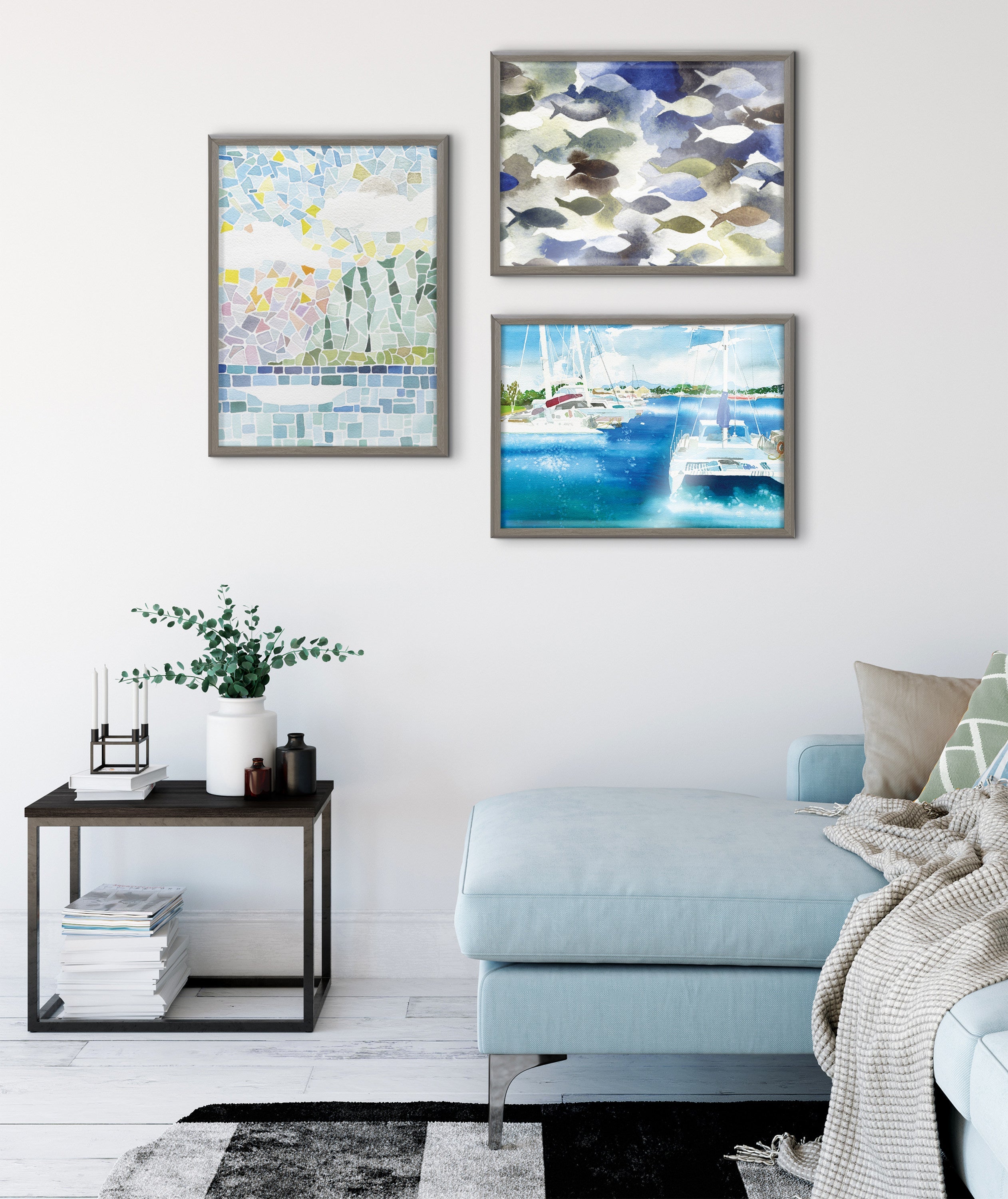 Blake Concurrent Framed Printed Glass by Janet Meinke-Lau