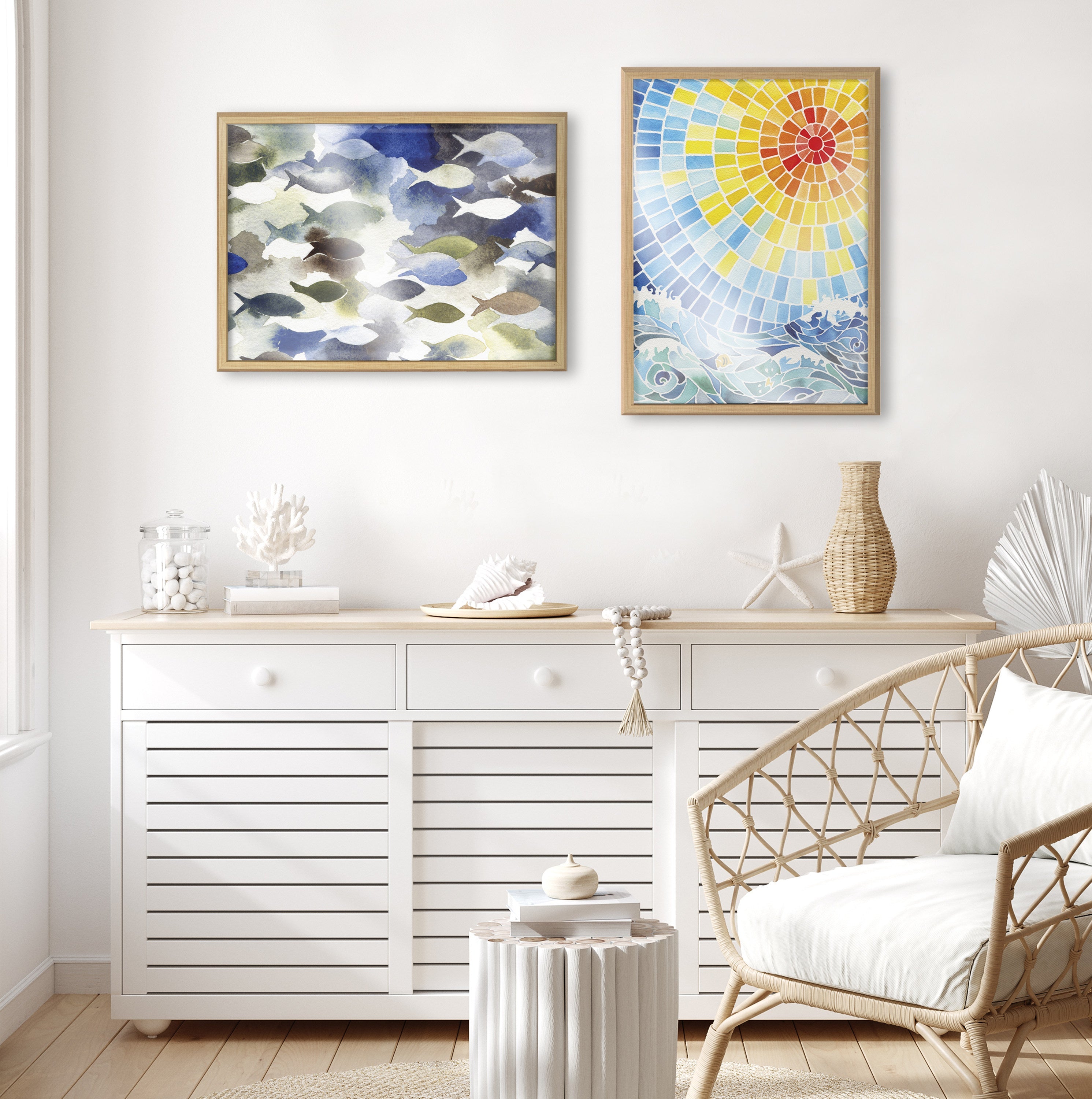 Blake Concurrent Framed Printed Glass by Janet Meinke-Lau