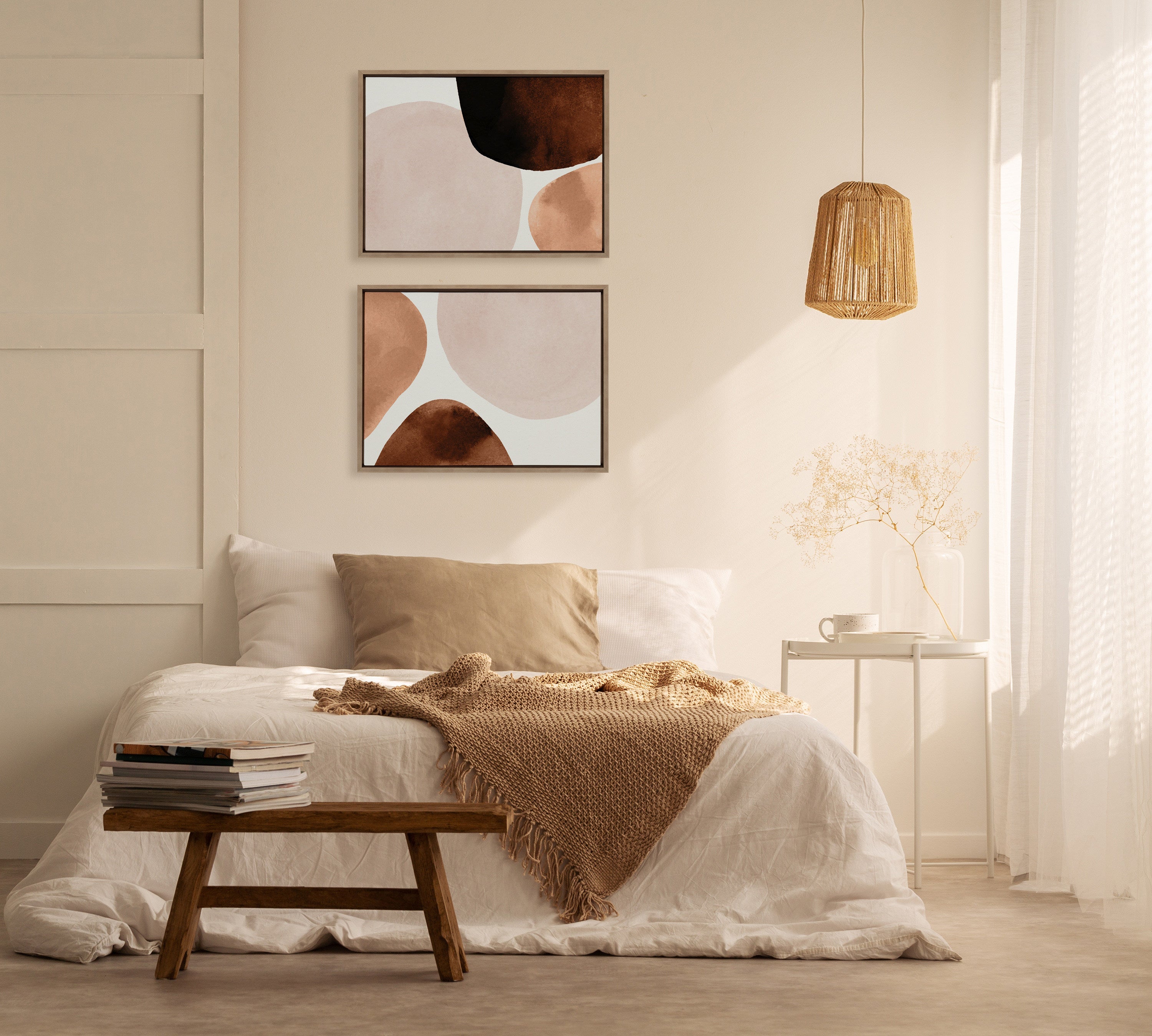 Sylvie Shapes I and II Framed Canvas Set by Amy Lighthall